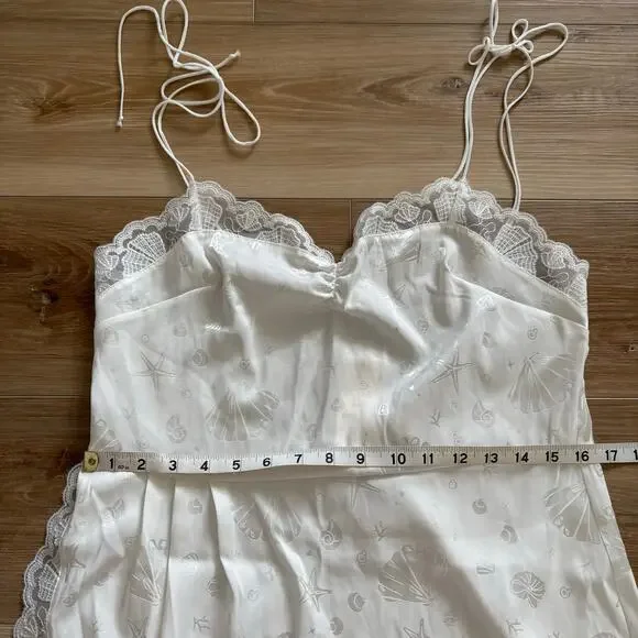 For Love And Lemons White Lace Trim Chemise - Picture 7 of 11